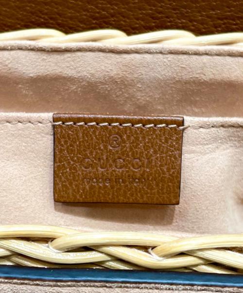 GUCCI（グッチ）GUCCI (グッチ) スモール ウィッカー メッセンジャー ブラウンの古着・服飾アイテム
