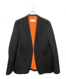 Maison Margiela（メゾンマルジェラ）の古着「別注ネオプレーンノーカラージャケット」｜ブラック