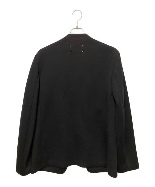 Maison Margiela（メゾンマルジェラ）Maison Margiela (メゾンマルジェラ) 別注ネオプレーンノーカラージャケット ブラック サイズ:48の古着・服飾アイテム