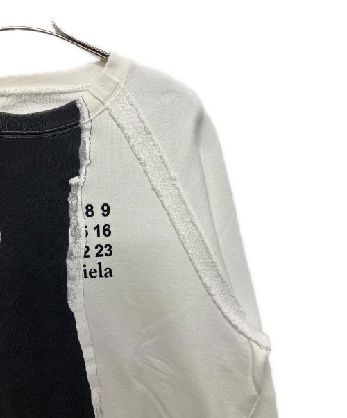 Maison Margiela（メゾンマルジェラ）Maison Margiela (メゾンマルジェラ) カレンダーロゴクルーネックスウェット ホワイト サイズ:44の古着・服飾アイテム