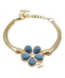 CHANEL（シャネル）の古着「Denim Flower Bracelet デニムフラワーブレスレットABG834 B22935 U5843」｜インディゴ