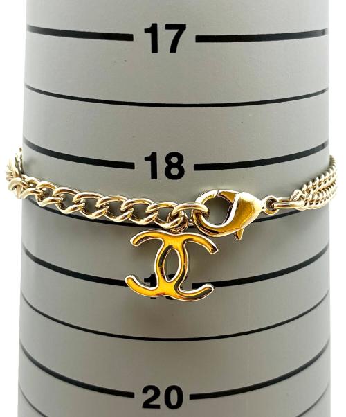 CHANEL（シャネル）CHANEL (シャネル) Denim Flower Bracelet デニムフラワーブレスレットABG834 B22935 U5843 インディゴ サイズ:18.5cmの古着・服飾アイテム