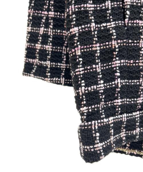 CHANEL（シャネル）CHANEL (シャネル) 24AW LOOK30 Coco Tweed Coat/ココツイードコート/P77290V68948 ブラック×ピンク サイズ:36の古着・服飾アイテム