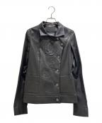 CHANELシャネル）の古着「Camellia Leather Jacket/カメリアレザージャケット/P38721C00123」｜ブラック