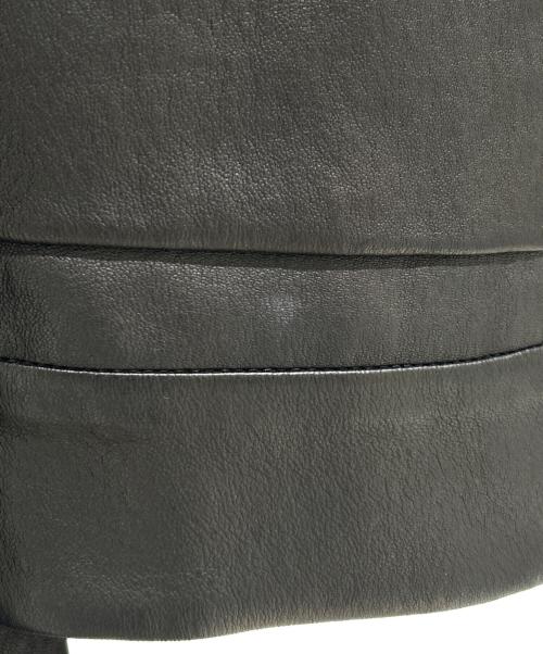 CHANEL（シャネル）CHANEL (シャネル) Camellia Leather Jacket/カメリアレザージャケット/P38721C00123 ブラック サイズ:34の古着・服飾アイテム