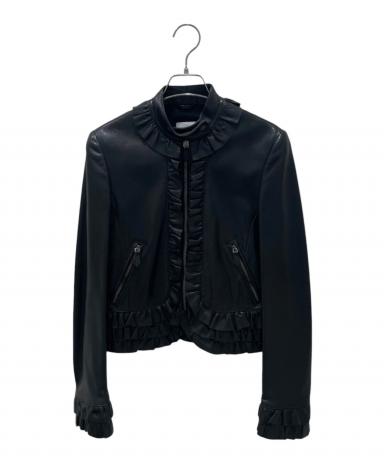 中古・古着通販】MOSCHINO (モスキーノ) レザーライダースジャケット
