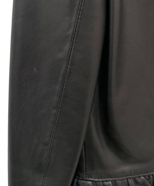 MOSCHINO（モスキーノ）MOSCHINO (モスキーノ) レザーライダースジャケット ブラック サイズ:38の古着・服飾アイテム