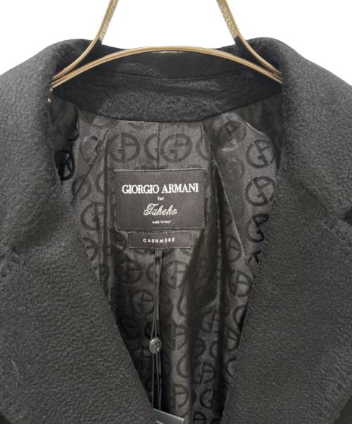 GIORGIO ARMANI（ジョルジオアルマーニ）GIORGIO ARMANI (ジョルジオアルマーニ) カシミヤコート ブラック サイズ:36の古着・服飾アイテム