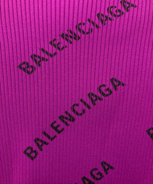 BALENCIAGA（バレンシアガ）BALENCIAGA (バレンシアガ) 総柄プリーツカットソー ショッキングピンク サイズ:XSの古着・服飾アイテム