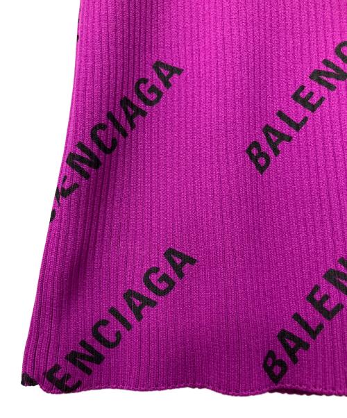 BALENCIAGA（バレンシアガ）BALENCIAGA (バレンシアガ) 総柄プリーツカットソー ショッキングピンク サイズ:XSの古着・服飾アイテム