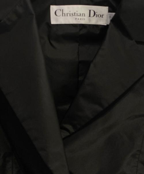 Christian Dior（クリスチャン ディオール）Christian Dior (クリスチャン ディオール) シルクテーラード ジャケット ブラック サイズ:34の古着・服飾アイテム
