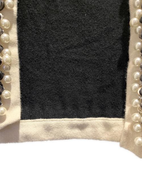 CHANEL（シャネル）CHANEL (シャネル) パール ツイードトリムカーディガン ブラック サイズ:34の古着・服飾アイテム