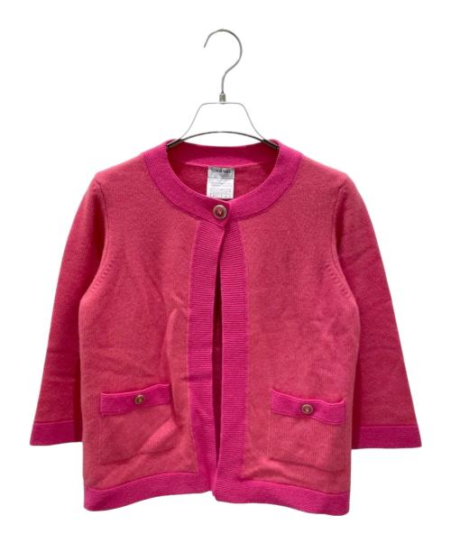 CHANEL（シャネル）CHANEL (シャネル) ココボタンカーディガン ピンク サイズ:36の古着・服飾アイテム