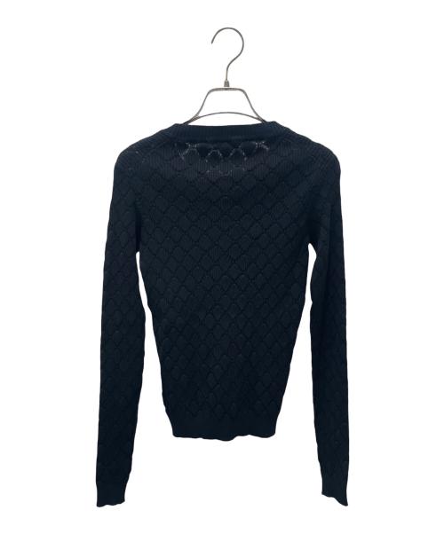 CHANEL（シャネル）CHANEL (シャネル) P63 ココマークワンポイントニット ブラック サイズ:34の古着・服飾アイテム