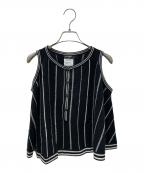 CHANELシャネル）の古着「カシミヤノースリーブニット」｜ブラック