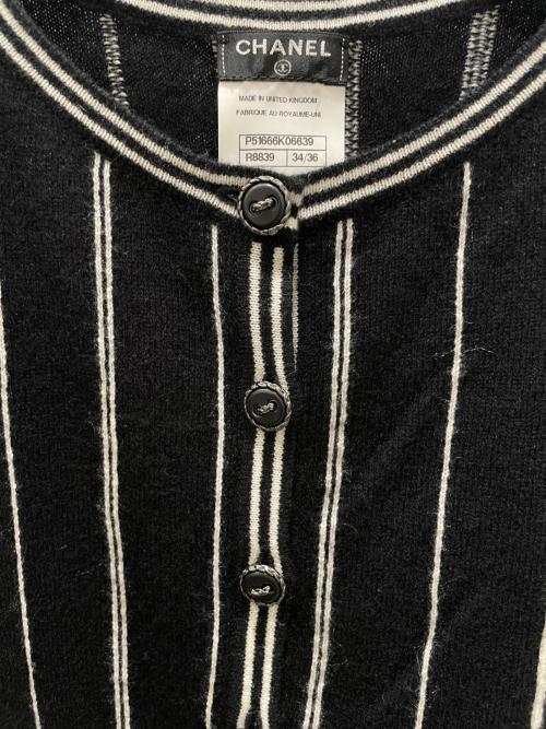 CHANEL（シャネル）CHANEL (シャネル) カシミヤノースリーブニット ブラック サイズ:34/36の古着・服飾アイテム