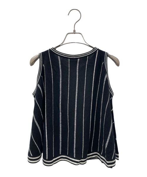 CHANEL（シャネル）CHANEL (シャネル) カシミヤノースリーブニット ブラック サイズ:34/36の古着・服飾アイテム