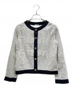 CHANELシャネル）の古着「Sequin Cardigan/スパンコールカーディガン/P32758K00782」｜ホワイト×ブラック