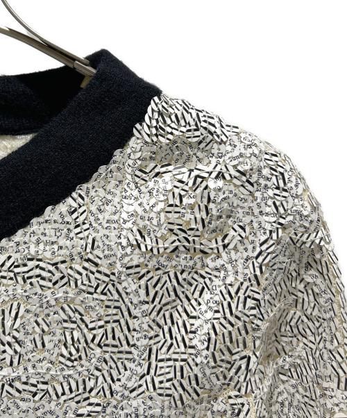 CHANEL（シャネル）CHANEL (シャネル) Sequin Cardigan/スパンコールカーディガン/P32758K00782 ホワイト×ブラック サイズ:34の古着・服飾アイテム