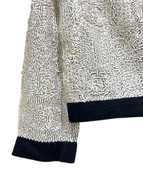 CHANEL（シャネル）CHANEL (シャネル) Sequin Cardigan/スパンコールカーディガン/P32758K00782 ホワイト×ブラック サイズ:34の古着・服飾アイテム