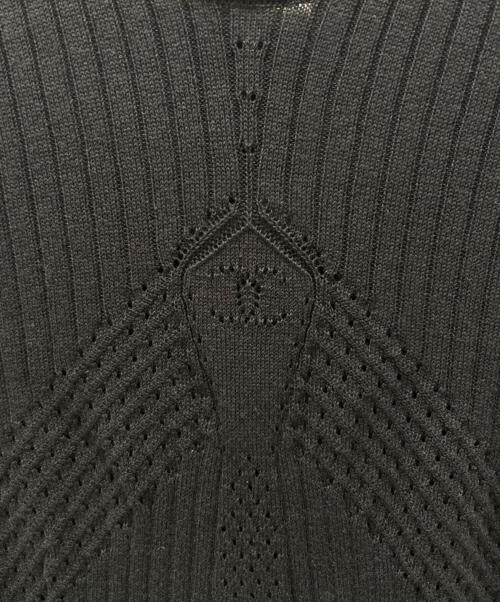 CHANEL（シャネル）CHANEL (シャネル) Ｐ23 ココマーク コットン 半袖 サマー ニット ブラック サイズ:38の古着・服飾アイテム