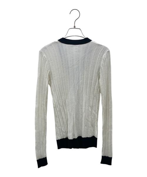 CHANEL（シャネル）CHANEL (シャネル) ライオンボタンカーディガン ホワイト サイズ:36の古着・服飾アイテム