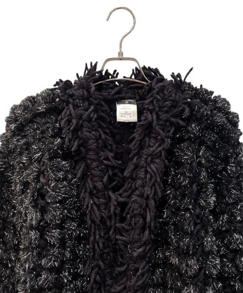 CHANEL（シャネル）CHANEL (シャネル) シャイニー ニット トッパーカーディガン ブラック サイズ:36の古着・服飾アイテム