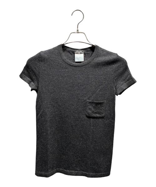 CHANEL（シャネル）CHANEL (シャネル) カシミヤ混サマーニット ブラック サイズ:36の古着・服飾アイテム