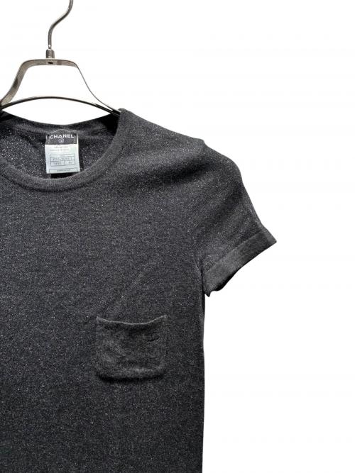 CHANEL（シャネル）CHANEL (シャネル) カシミヤ混サマーニット ブラック サイズ:36の古着・服飾アイテム