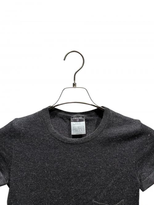 CHANEL（シャネル）CHANEL (シャネル) カシミヤ混サマーニット ブラック サイズ:36の古着・服飾アイテム