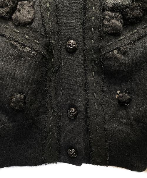 CHANEL（シャネル）CHANEL (シャネル) カメリア スパンコール ボレロニットカーディガン ブラック サイズ:34の古着・服飾アイテム