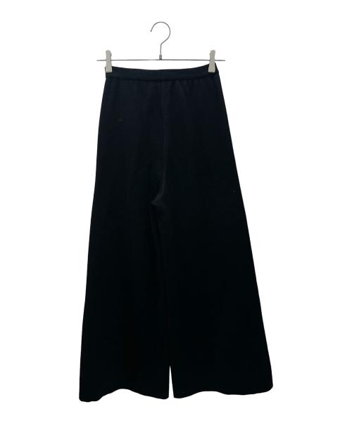 CHANEL（シャネル）CHANEL (シャネル) P62 ココボタンニットワイドパンツ ブラック サイズ:34の古着・服飾アイテム