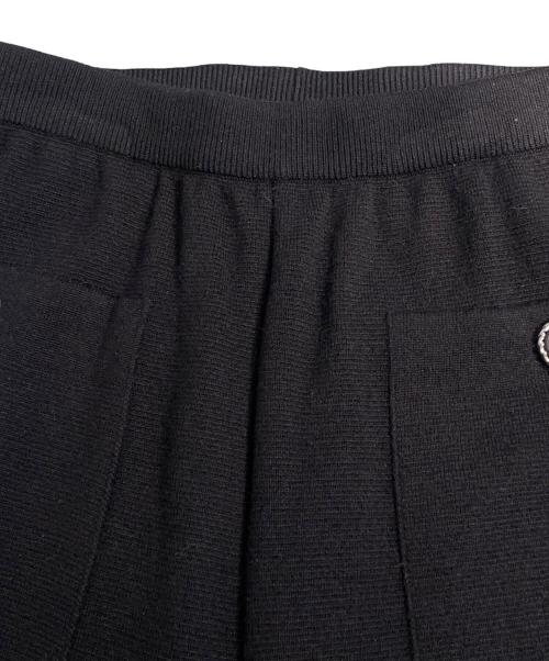 CHANEL（シャネル）CHANEL (シャネル) P62 ココボタンニットワイドパンツ ブラック サイズ:34の古着・服飾アイテム
