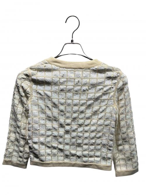 CHANEL（シャネル）CHANEL (シャネル) スパンコールカーディガン/P32744K00784 ベージュ サイズ:34の古着・服飾アイテム