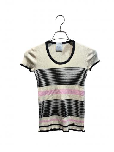 CHANEL アイボリー ケーブルサマーニット7分袖 42size 中古・古着通販】CHANEL (シャネル) サマーニット/P25247V01759