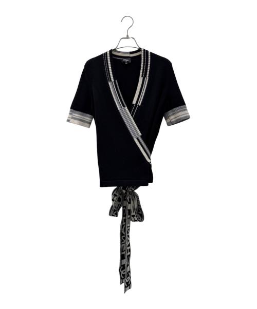 CHANEL（シャネル）CHANEL (シャネル) カシュクールカーディガン ブラック サイズ:34の古着・服飾アイテム