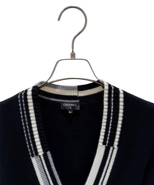 CHANEL（シャネル）CHANEL (シャネル) カシュクールカーディガン ブラック サイズ:34の古着・服飾アイテム