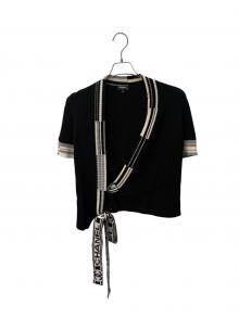 CHANEL（シャネル）の古着「カシュクールカーディガン」｜ブラック