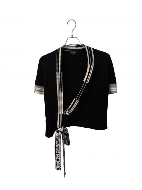 CHANEL（シャネル）CHANEL (シャネル) カシュクールカーディガン ブラック サイズ:34の古着・服飾アイテム