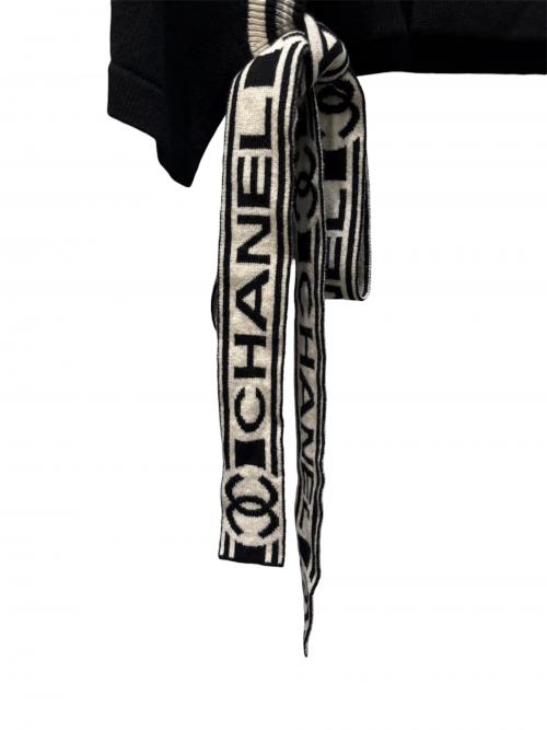 CHANEL（シャネル）CHANEL (シャネル) カシュクールカーディガン ブラック サイズ:34の古着・服飾アイテム