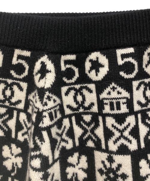 CHANEL（シャネル）CHANEL (シャネル) No.5 ココマーク ニットスカート ブラック サイズ:34の古着・服飾アイテム