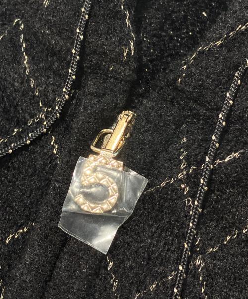 CHANEL（シャネル）CHANEL (シャネル) パイルジップパーカー ブラック サイズ:34の古着・服飾アイテム