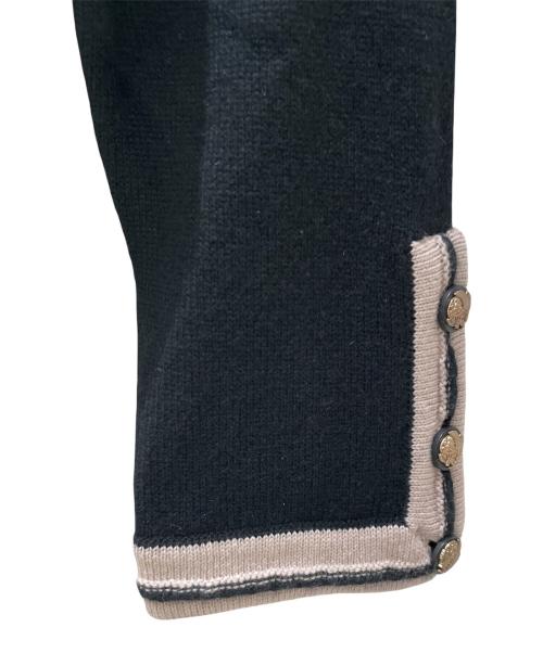 CHANEL（シャネル）CHANEL (シャネル) P37 ライオン×ココマークボタン カシミヤカーディガン ブラック サイズ:36の古着・服飾アイテム