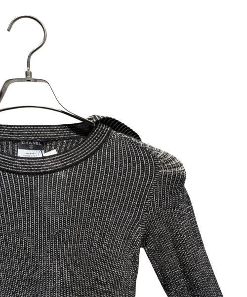 CHANEL（シャネル）CHANEL (シャネル) カシミヤ混ニット グレー サイズ:34の古着・服飾アイテム