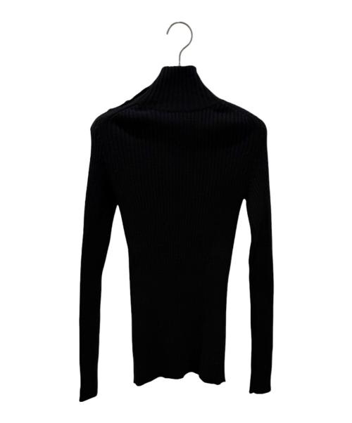 CHANEL（シャネル）CHANEL (シャネル) ココマークカシミヤハイネックリブニット ブラック サイズ:34の古着・服飾アイテム