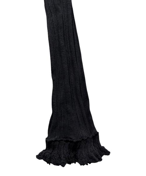 CHANEL（シャネル）CHANEL (シャネル) フリルニットシャツ P63074K48868 ブラック サイズ:34の古着・服飾アイテム