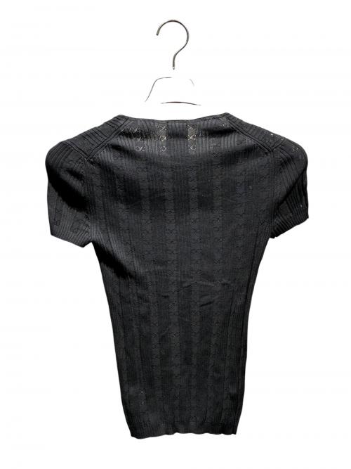 CHANEL（シャネル）CHANEL (シャネル) ココマーク半袖ニット ブラック サイズ:34の古着・服飾アイテム
