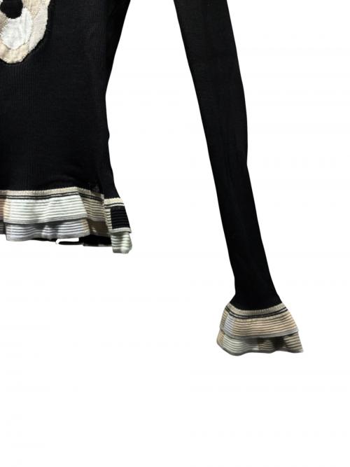 CHANEL（シャネル）CHANEL (シャネル) ペプラムニット ブラック サイズ:36の古着・服飾アイテム