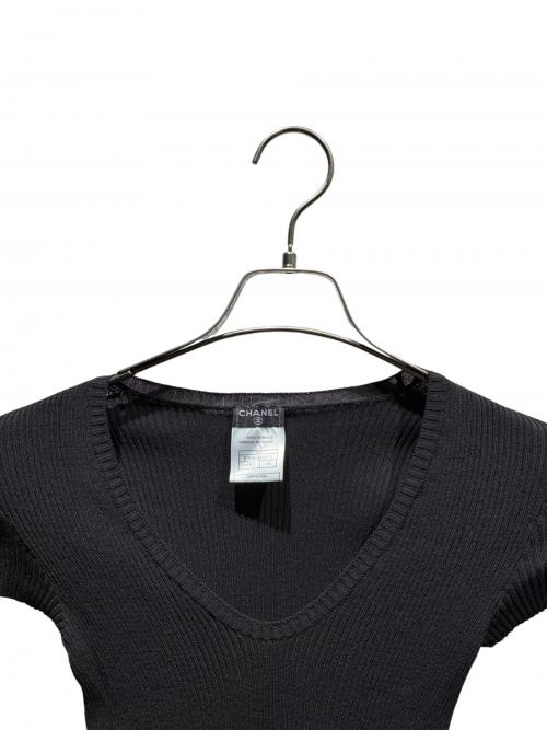 CHANEL（シャネル）CHANEL (シャネル) サマーニット ブラック サイズ:34の古着・服飾アイテム