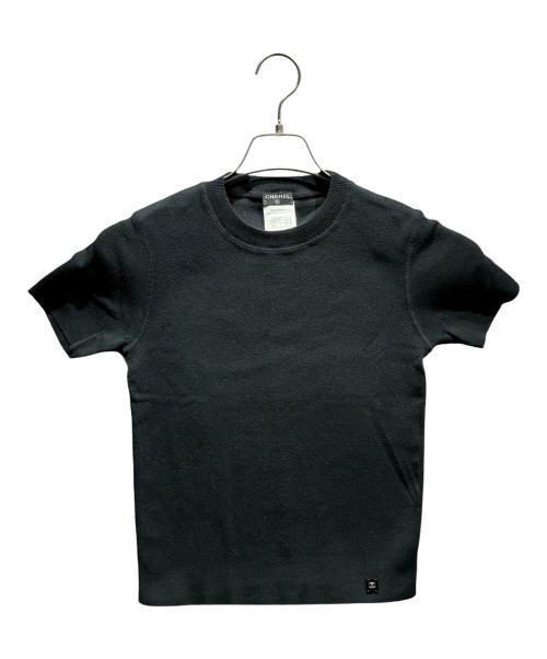 CHANEL（シャネル）CHANEL (シャネル) 半袖ニット ブラック サイズ:38の古着・服飾アイテム